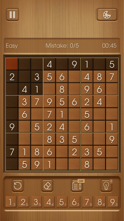 Wood Sudoku游戏截图