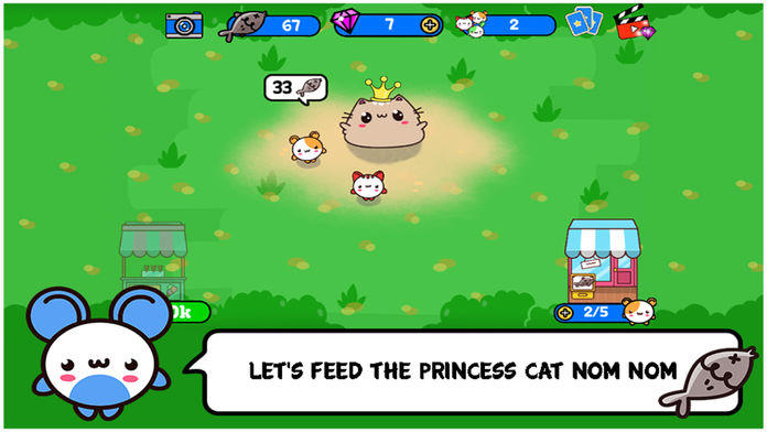 Princess Cat Nom Nom - Clicker & Idle游戏截图