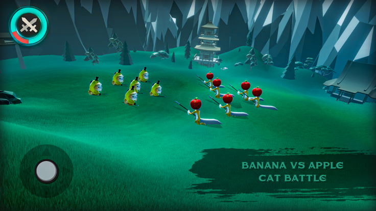 Banana Cat vs Apple Cat Battle游戏截图