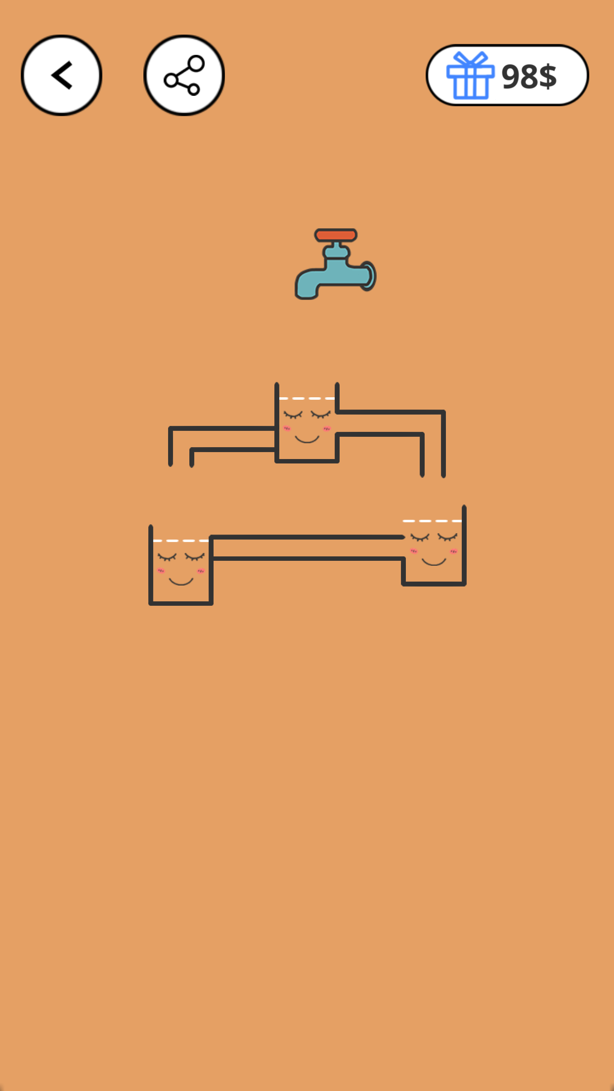 哪个杯子先装满水？游戏截图