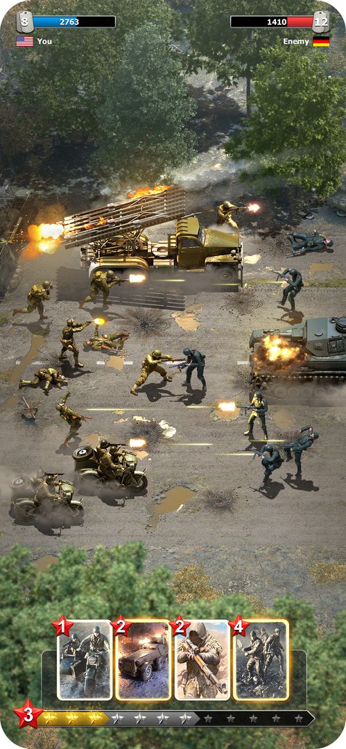 Screenshot of Heroes of War: WW2 Idle RPG