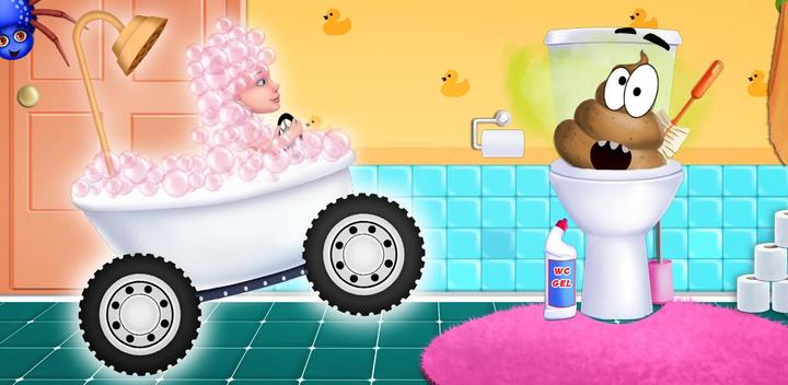 Baby Toilet Race: Cleanup Fun游戏截图