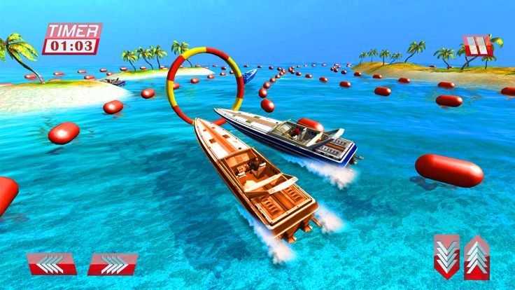 快速赛艇狂热和快速河运动模拟游戏截图