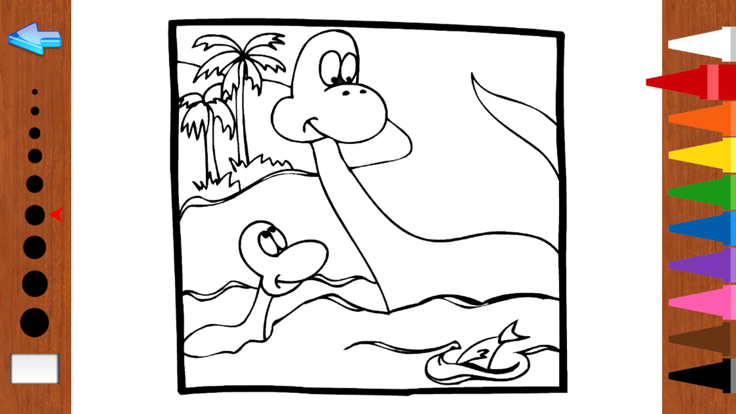 Free Kids Coloring Book - Paint Cute Dinosaurs游戏截图