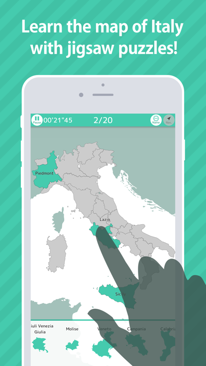 Italy Map Puzzle游戏截图