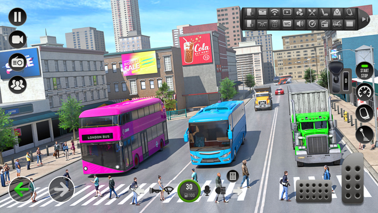 #1 bus driving sim games pro +游戏截图