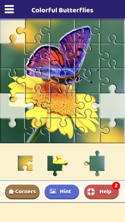 Colorful Butterflies Puzzle游戏截图
