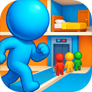 Hotel Sort 3D Stickman Puzzle