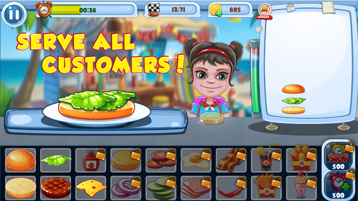 Burger Shop: Fast Food Games游戏截图