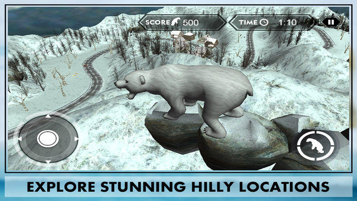 野熊袭击模拟器3D - 住北极熊的生活和追捕丛林动物游戏截图
