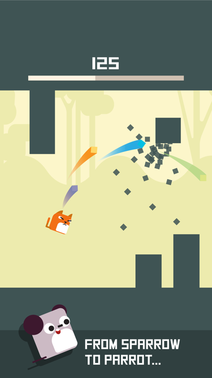 Square Bird Watch - Block Jump游戏截图