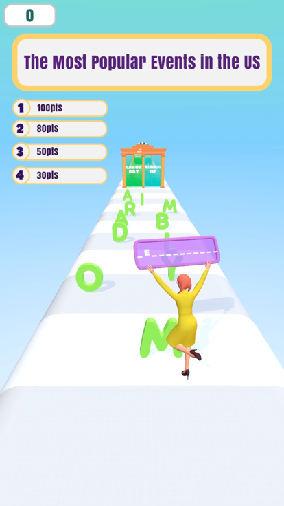 Trivia Words Run游戏截图