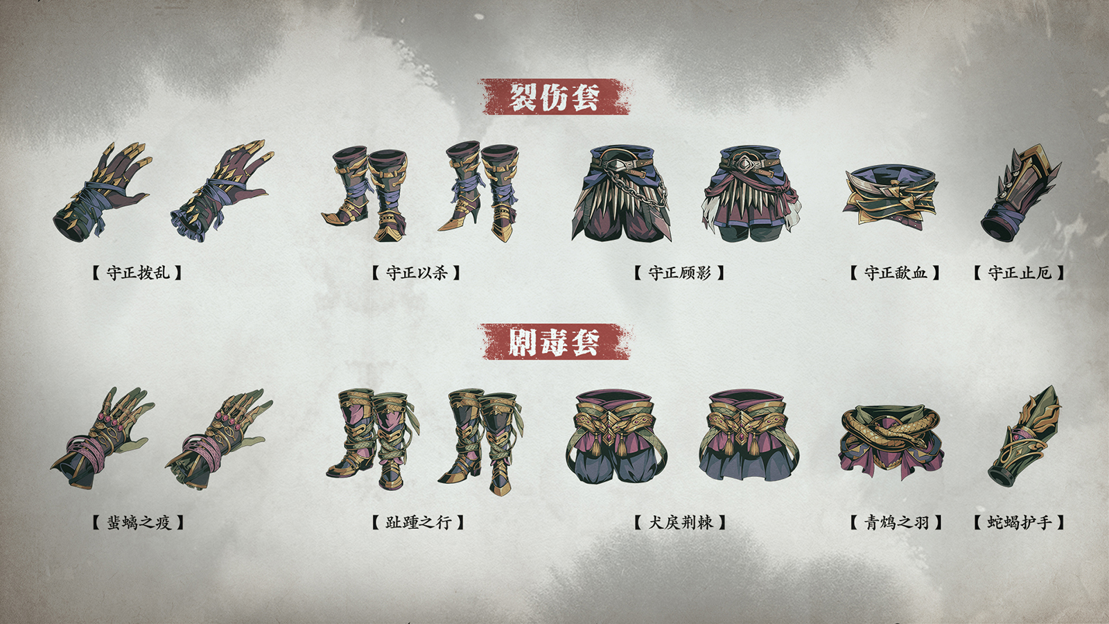 全新套装「裂伤套」、「剧毒套」