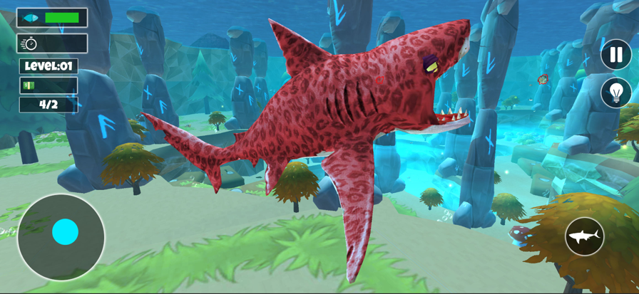 Shark Frenzy: Sea Hunt Game游戏截图