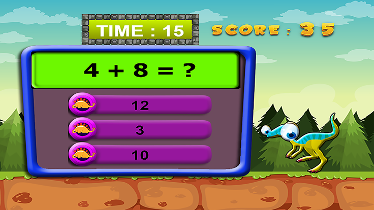 恐龙数学游戏免费 孩子游戏截图