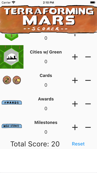 Scorer Terraforming Mars游戏截图