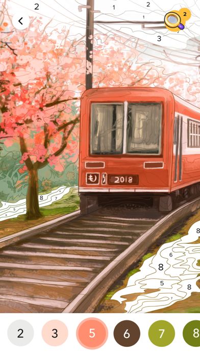 Colorscapes - 番号順に色塗り游戏截图