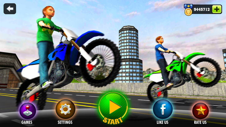 Kids MotorBike Stunt Rider - Rooftop Motorcycle 3D游戏截图