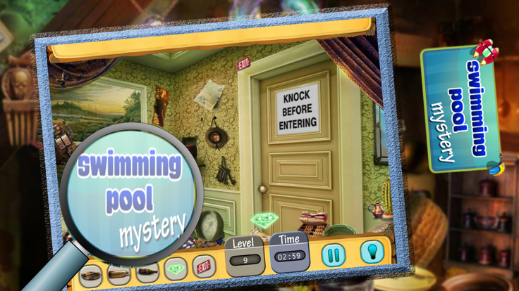 Swimming Pool Mystery Search Hidden Objects Game游戏截图