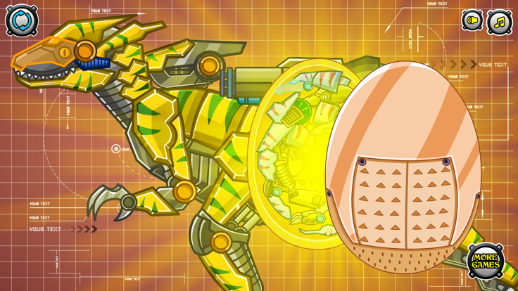 机械迅猛龙：组装/拼装恐龙玩具——双人益智拼图小游戏游戏截图