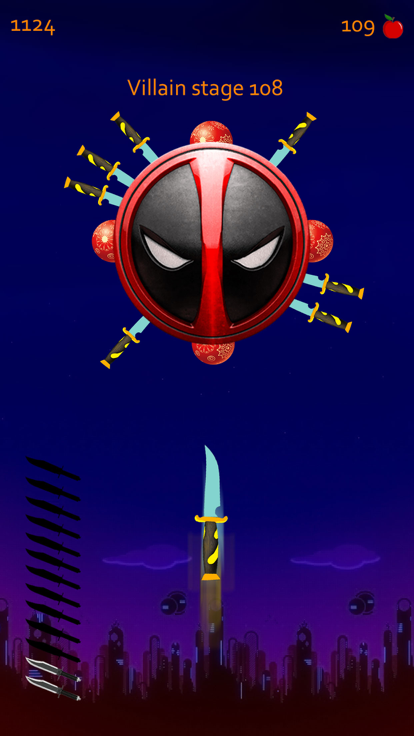 翻转刀击中目标板游戏截图