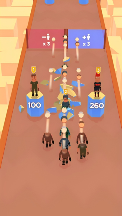 Idle Merge Angry Runner Guys游戏截图