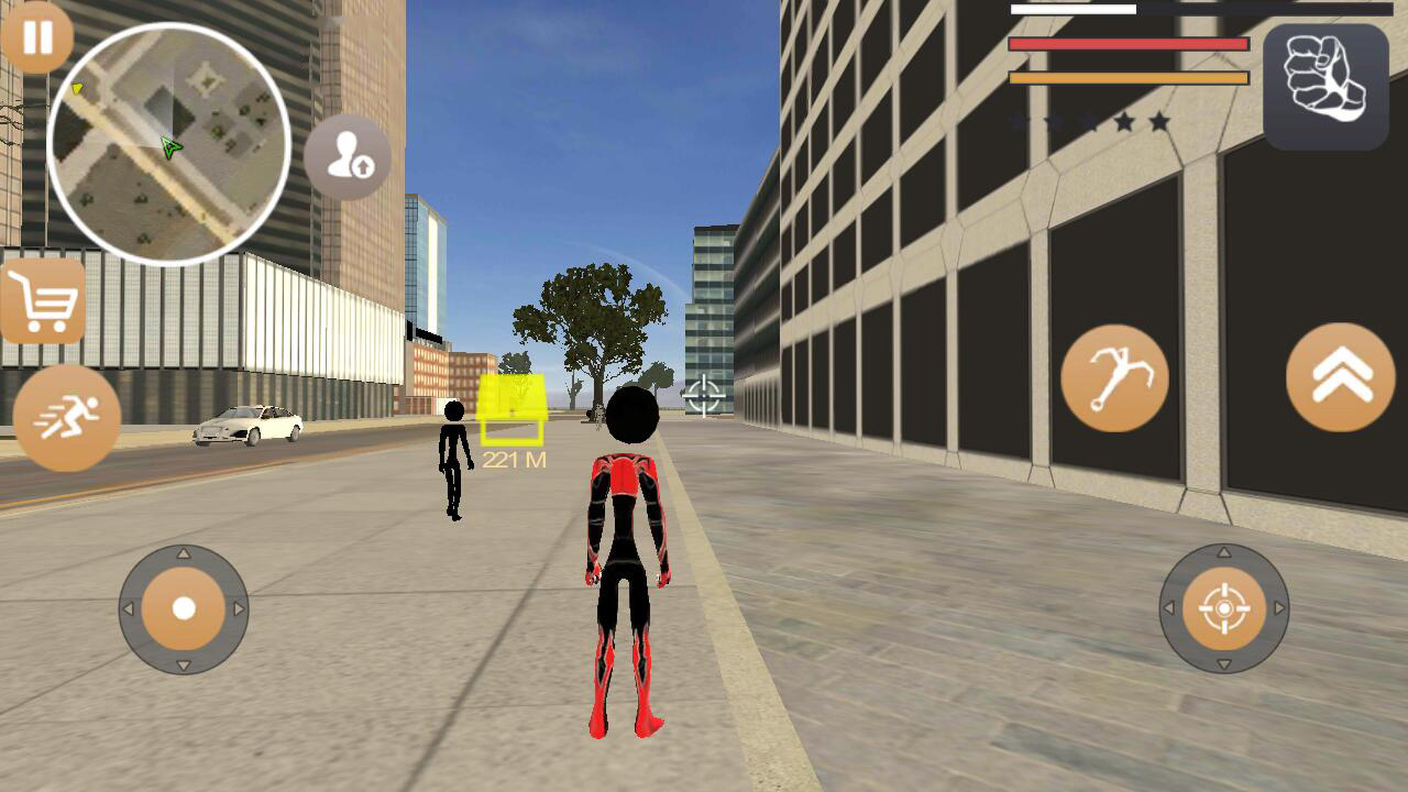 火柴人倒钩英雄游戏截图