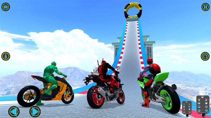 超级英雄自行车特技游戏 3d游戏截图