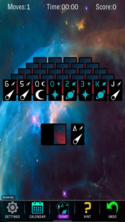 Galactic Tri-Peaks游戏截图
