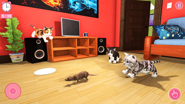 猫模拟器 2023：宠物游戏游戏截图