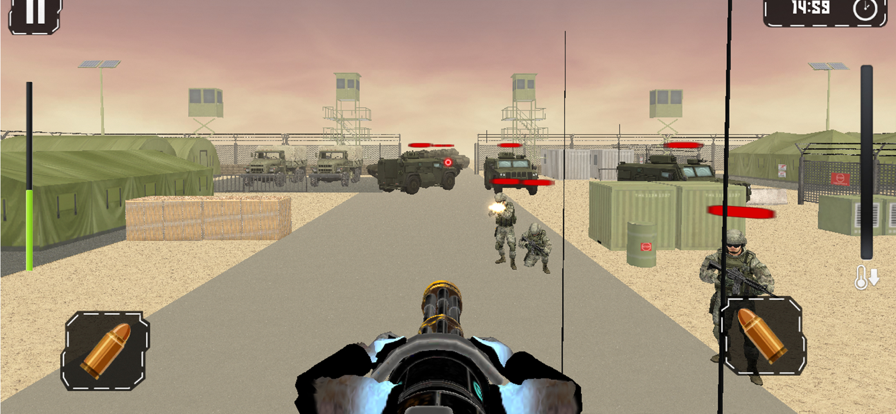 US Army Gunner Battle City War游戏截图