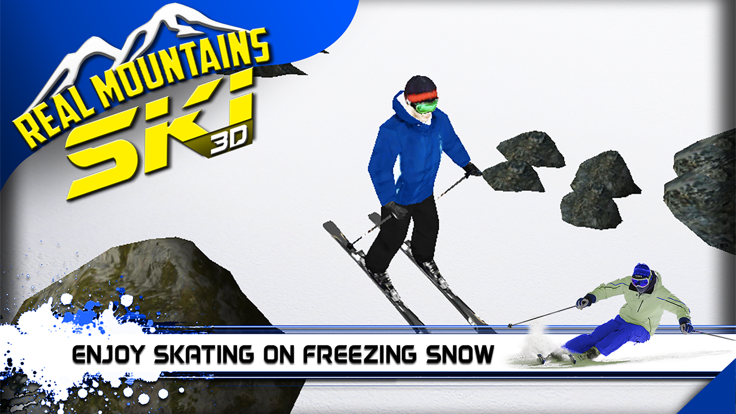 Real Mountain Ski Game游戏截图