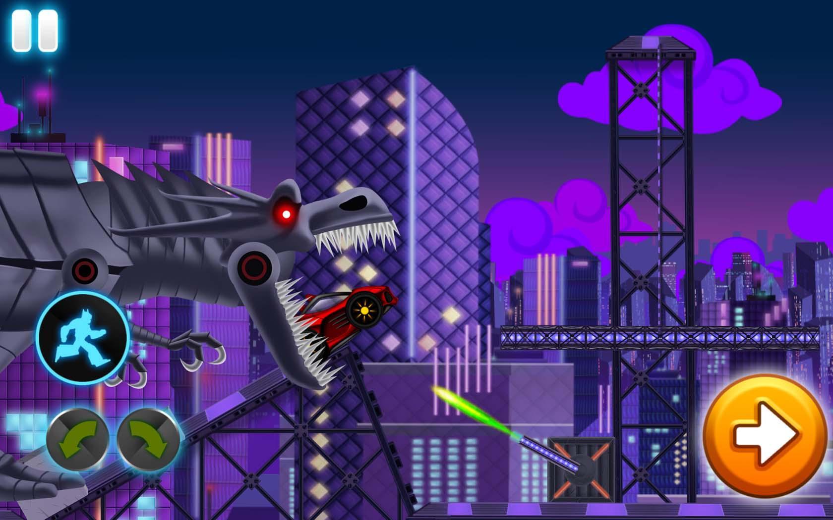 Screenshot of Dino Robot Wars: City Driving and Shooting Game