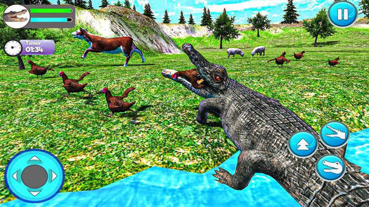 Crocodile Attack Wild Sim Game游戏截图