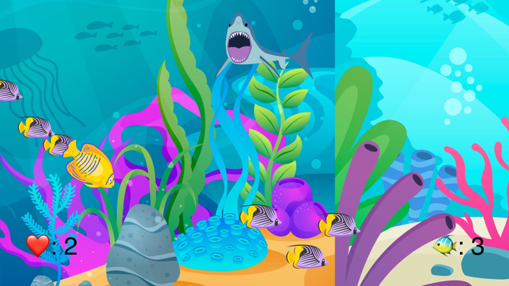 鱼贯而入：躲避鲨鱼游戏游戏截图