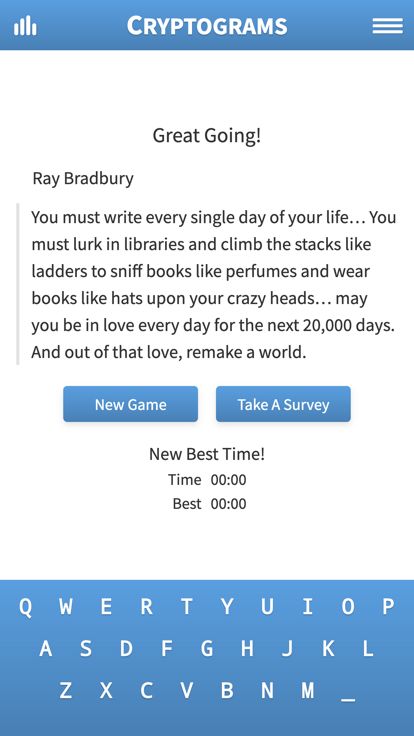 Cryptogram · Cryptoquote Game游戏截图