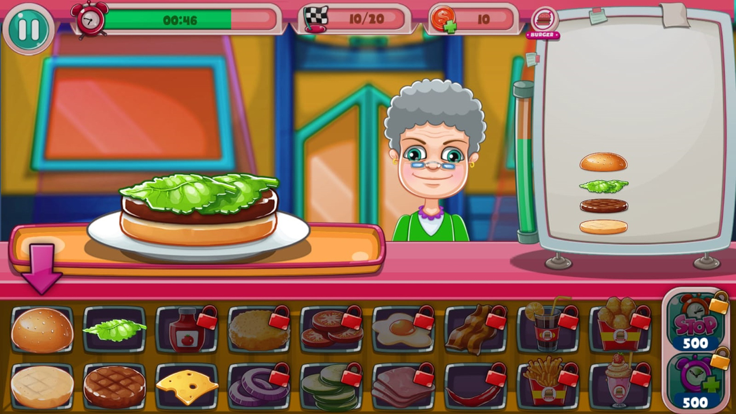 Cookings Games Hamburger游戏截图