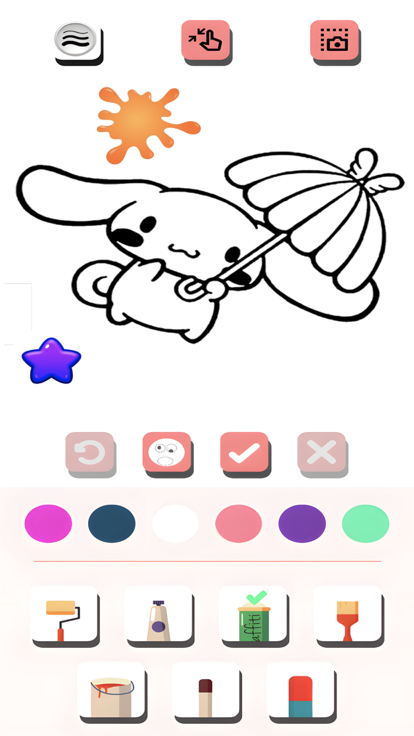 Cinnamoroll Coloring & Runner游戏截图