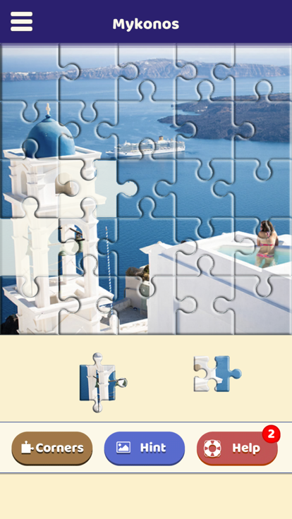 Mykonos Sightseeing Puzzle游戏截图