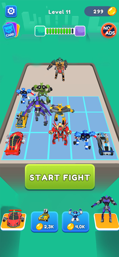 Merge Robot Master: Car Games游戏截图