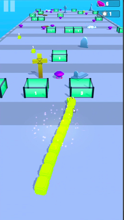 Snake Train vs Blocks Run游戏截图