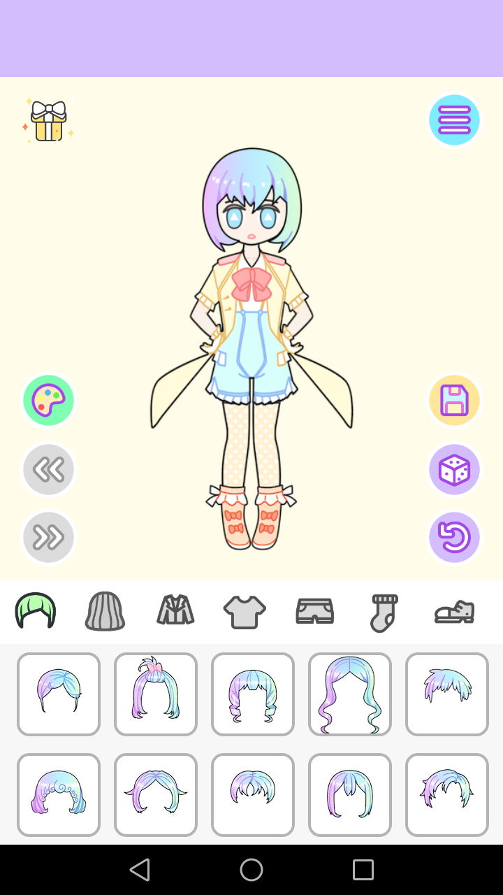 粉彩女孩换装软件游戏截图