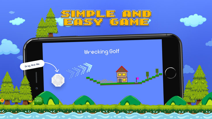 Wrecking Golf - 2D Pixel Golf游戏截图