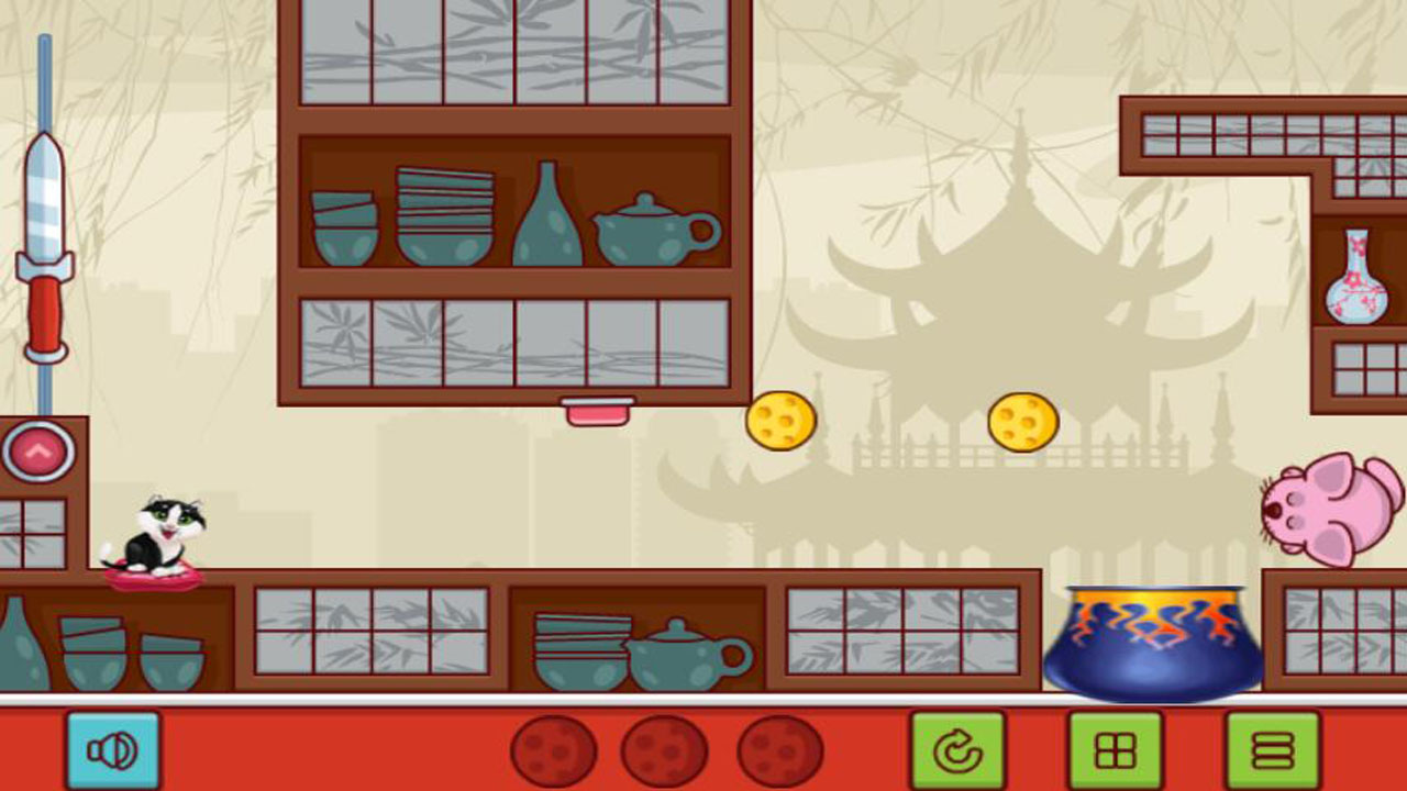 看门猫一起来吃奶酷游戏截图
