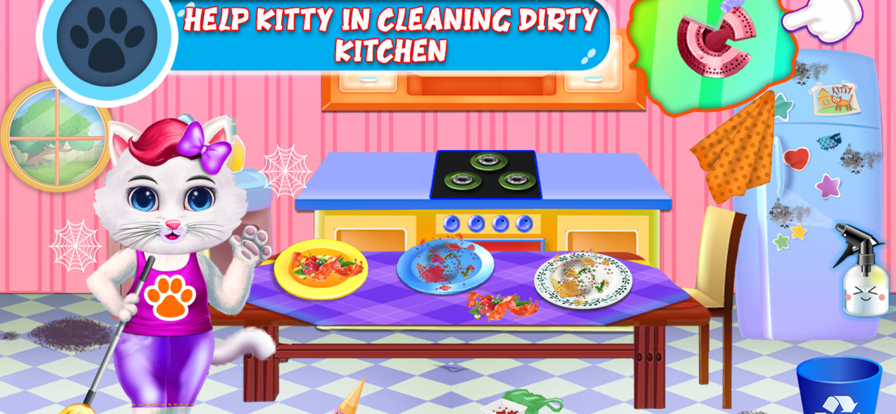 Kitty House Cleanup & Decorate游戏截图