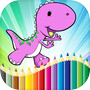 Dinosaurs Coloring - Animals Painting page drawing book games for kidsicon