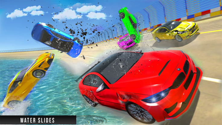 Cars vs Deep Water:Beam Driver游戏截图