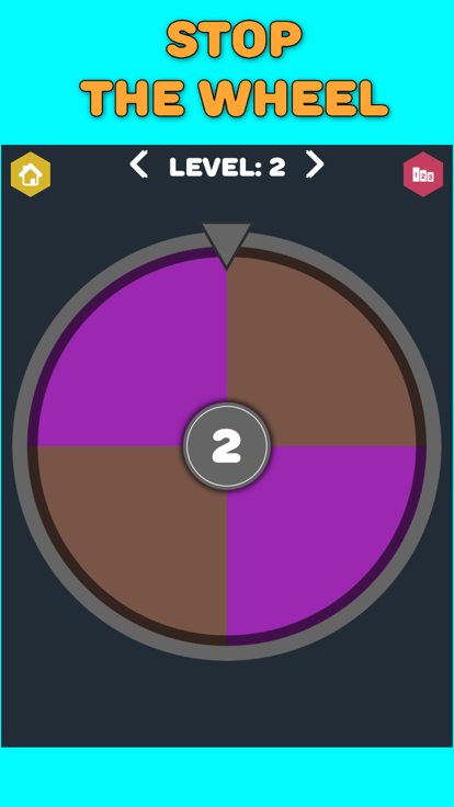 Official America : Stop The Wheel of Fortune, Spin and Stop the Genius Tire on same colour Triangle游戏截图