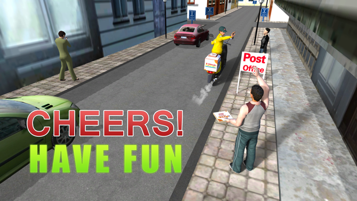 3D终极披萨男孩模拟器 - 疯狂的摩托车骑手和停车场模拟冒险游戏游戏截图