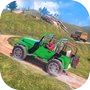 crazy jeep drive offroad taxiicon